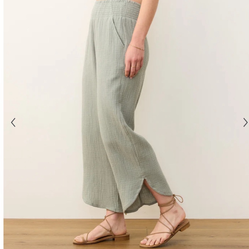 Marine Layer Gauze Cali Pant in rust NWOT